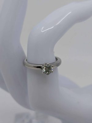 Ladies 18ct White Gold Diamond Solitaire Ring - BL244867