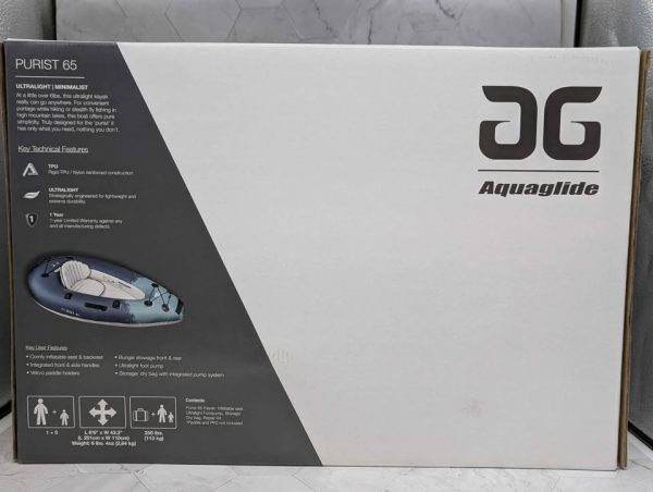 Sealed AquaGlide Backwoods Purist 65 1-Person Ultralight Nylon Kayak - BP369115 - Image 3