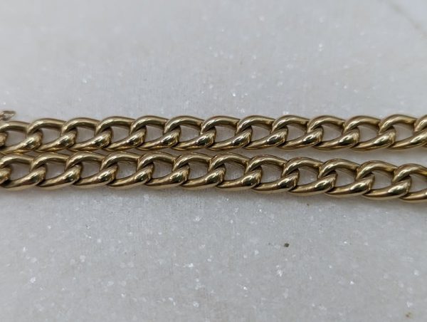 Ladies 9CT Yellow Gold Heart Padlock Curblink Bracelet (14.1gms) - BP289471 - Image 3