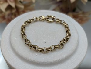 Ladies 9CT Yellow Gold Belcher Bracelet (16.67gms) - BP322002