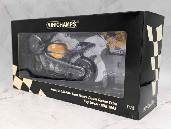 Minichamps 1:12 Suzuki GSX-R1000 WSB 2005 Model Motorbike - BP365195