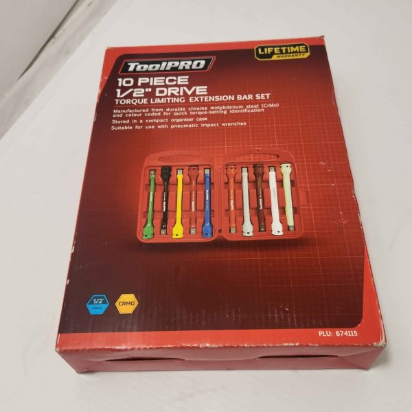 TOOL PRO EXTENSION BAR 10 PIECE 1/2 SET #GN365395 - Image 10