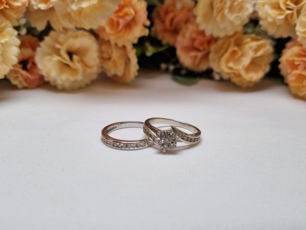 9ct White Gold Diamond Bridal Set TW365692 - Image 7
