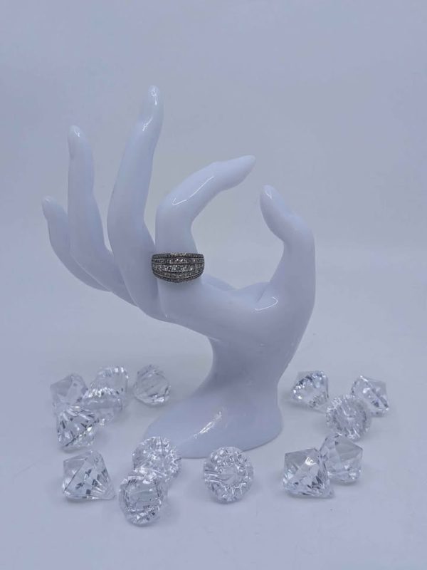 Ladies 9ct White Gold Diamond Dress Ring - BL239813 - Image 6