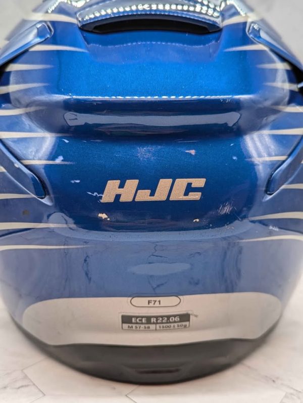 HJC Blue/Silver Motorbike Helmet - BP366624 - Image 5