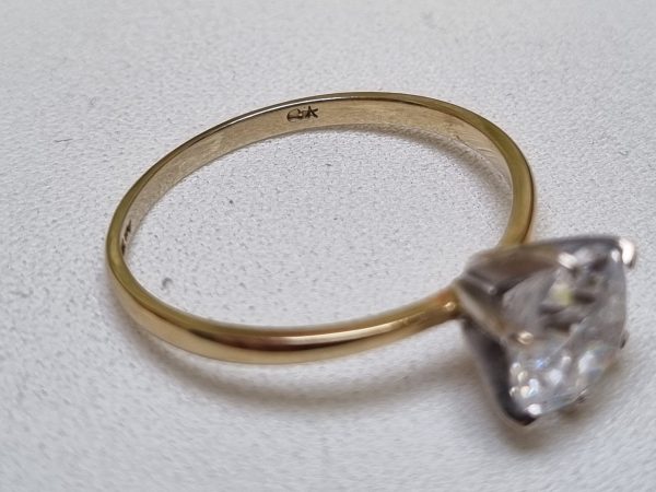 Ladies 14ct Yellow Gold Solitaire CZ Ring TW356361 - Image 18