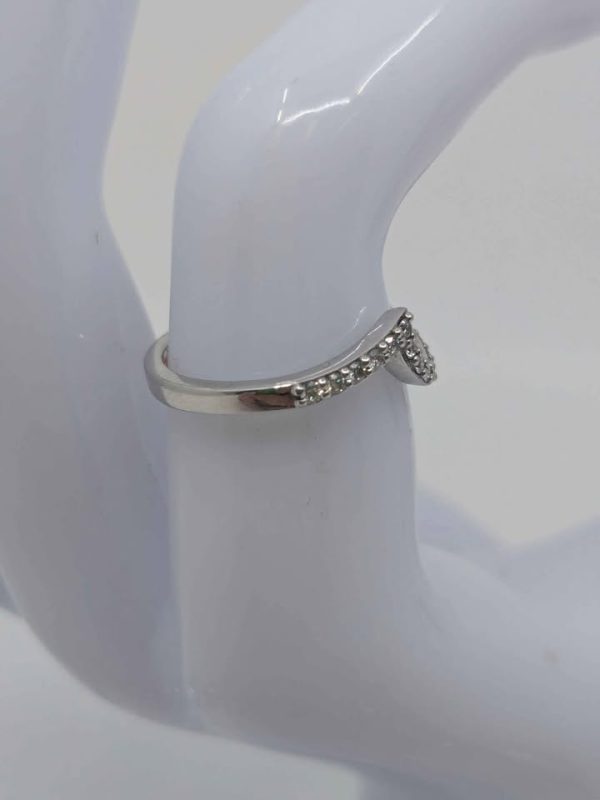 Ladies 18ct White Gold Diamond Contoured Wedding Ring - BL220780 - Image 7