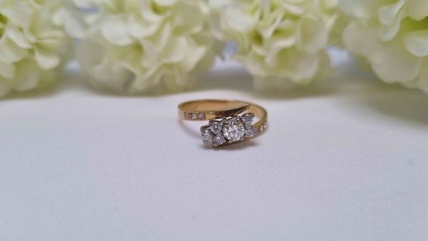 18ct Yellow Gold Diamond Bypass Ring TW309774 - Image 29