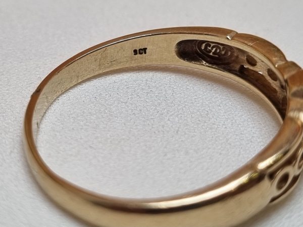 9ct Yellow Gold Patterned Solitaire Ring TW367216 - Image 9