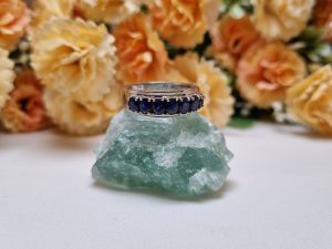 10ct White Gold Blue Stone Ring TW355697