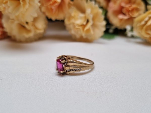 9ct Yellow Gold Red Dress Ring TW364837 - Image 7