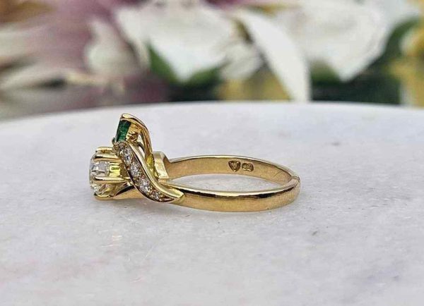 VALUATED LADIES 18CT YELLOW GOLD DIAMOND AND EMERALD RING BL286329 - Image 15