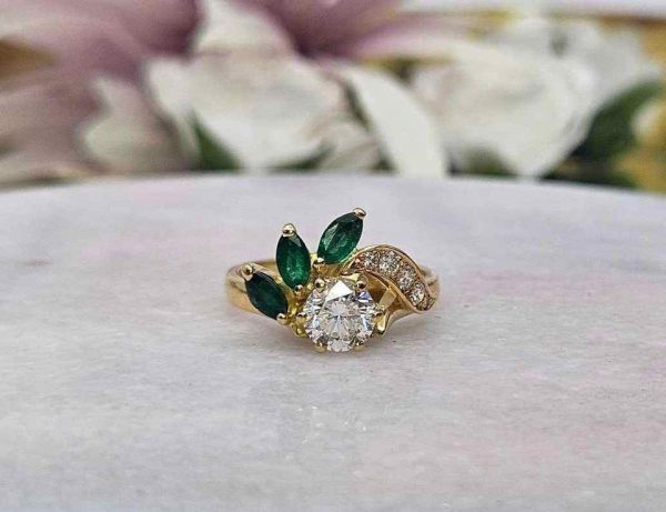 VALUATED LADIES 18CT YELLOW GOLD DIAMOND AND EMERALD RING BL286329 - Image 13