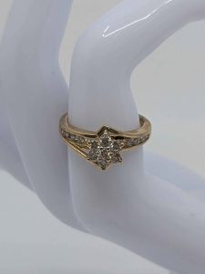 Ladies 9ct Yellow Gold Diamond Wedding Ring - BL291944