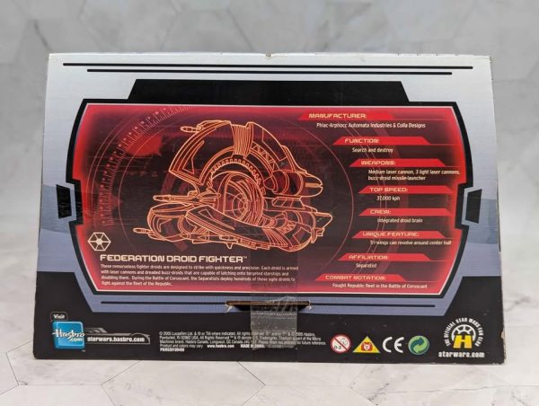 Star Wars Titanium Series Die•Cast Trade Federation Droid Fighter Collectable - BP365084 - Image 5