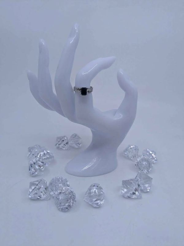 Ladies 18ct White Gold Sapphire & Diamond Dress Ring - BL270082 - Image 2