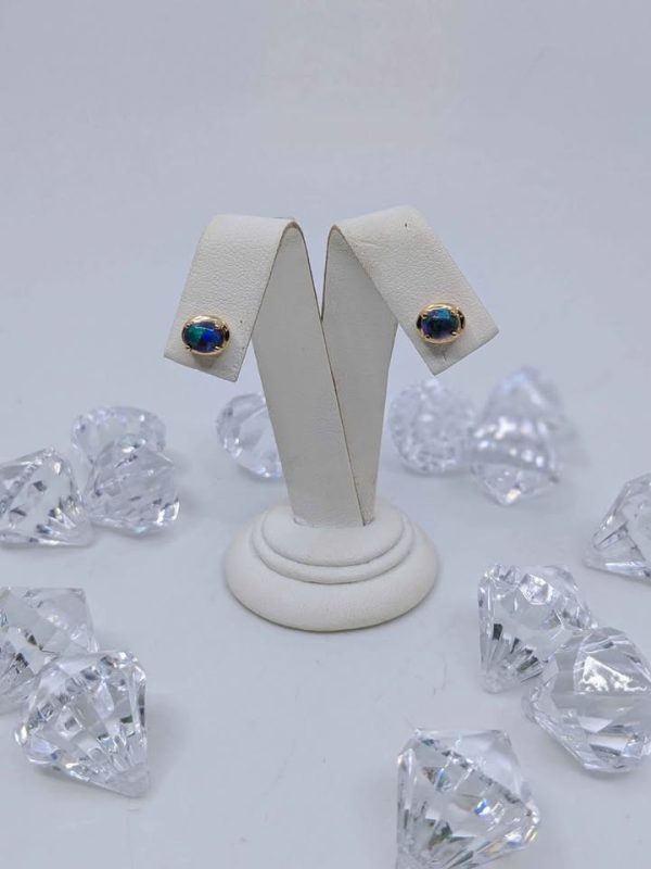 18ct Gold Opal Earrings - BL269927 - Image 9