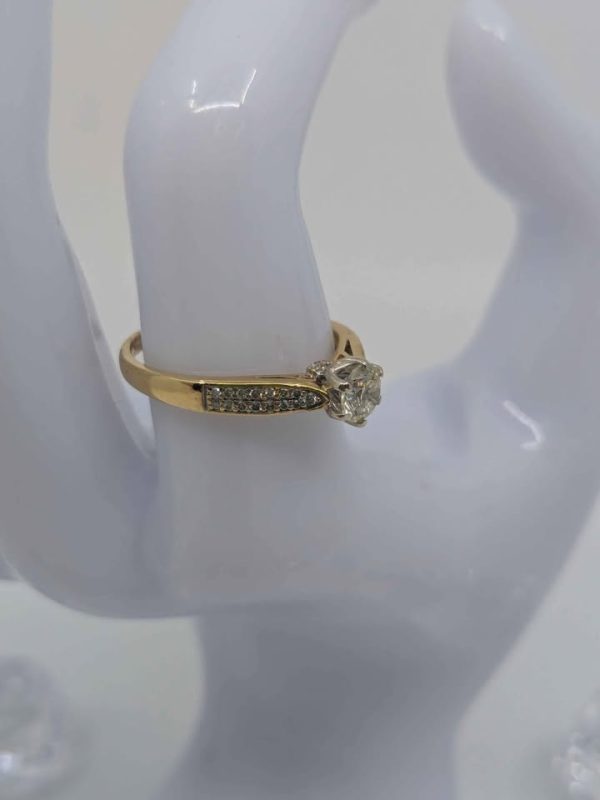 Ladies 18ct Yellow Gold Diamond Wedding Ring - BL304468 - Image 3