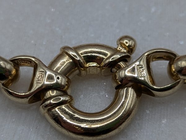 Ladies 9CT Yellow Gold Belcher Link Bracelet (27.3gms) - BP322007 - Image 5