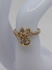 Ladies 18ct Yellow Gold Diamond Statement Ring - BL284567