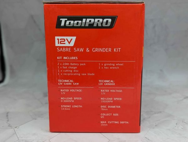 Sealed ToolPro 12V Sabre Saw & Grinder Kit (610598) - BP369425 - Image 3