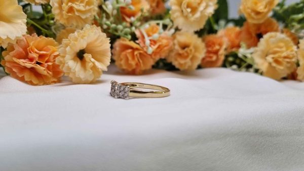 Ladies 9ct Yellow Gold Diamond Trilogy Cluster Ring TW293261 - Image 13
