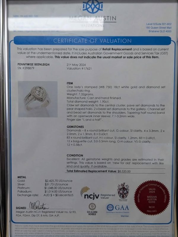18ct White Gold Diamond Ring - BL298879 - Image 12