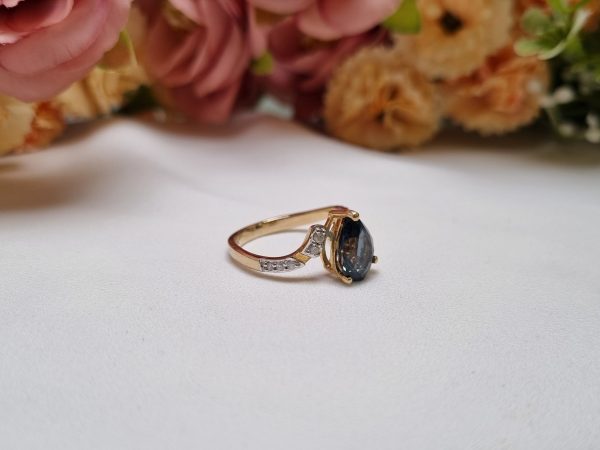 9ct Yellow Gold Diamond and Topaz Dress Ring TW330688 - Image 21