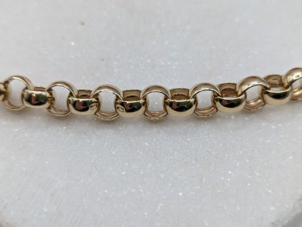 Ladies 9CT Yellow Gold Belcher Link Bracelet (19.3gms) - BP299666 - Image 7