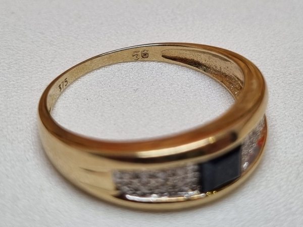 9ct Yellow Gold Blue Stone Dress Ring TW368715 - Image 9