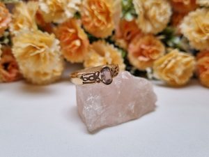9ct Yellow Gold Patterned Solitaire Ring TW367216