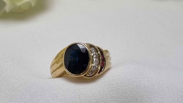 18ct Yellow Gold Sapphire, Ruby, and Diamond Dress Ring TW288431 - Image 23