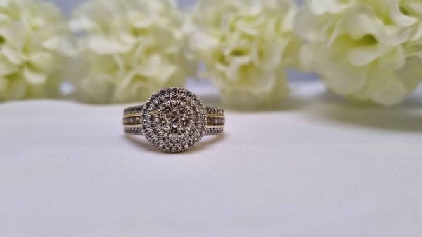 9ct Yellow & White Gold Diamond Cluster Ring TW318985 - Image 26