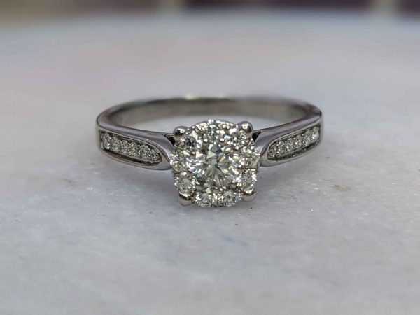 VALUATED LADIES 9CT WHITE GOLD DIAMOND RING BL263645 - Image 14