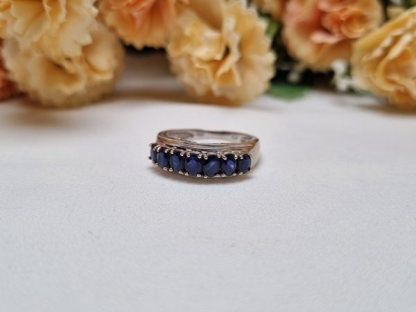 10ct White Gold Blue Stone Ring TW355697 - Image 6