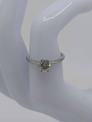 Ladies 18ct White Gold Diamond Solitaire Ring - BL292831