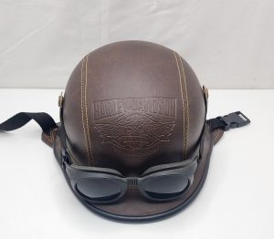 Harley Davidson Leather Helmet with Goggles - IP369032