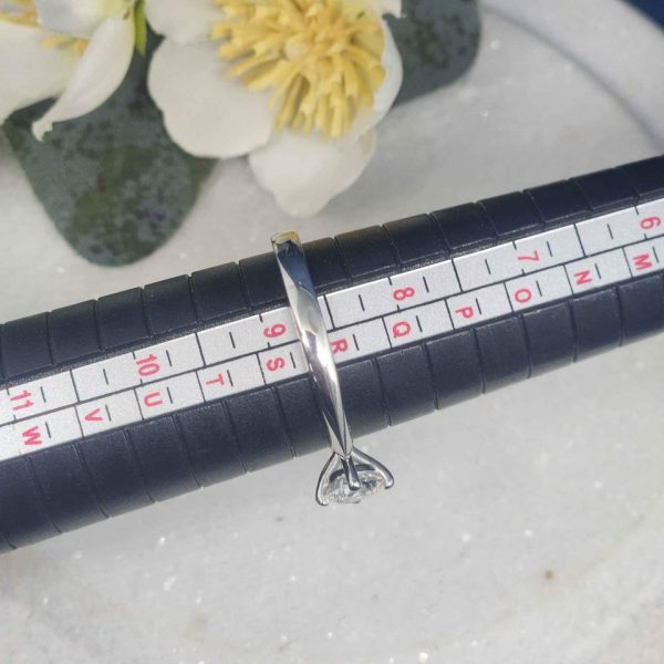 **VALUATED** Ladies 18ct white gold solitaire lab grown diamond ring #GN305859 - Image 27