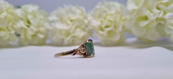9ct Yellow Gold Emerald and Diamond Ring TW307624 - Image 27