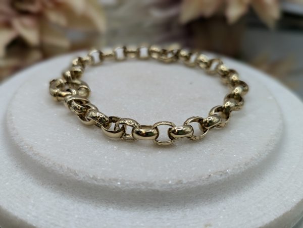 Ladies 9CT Yellow Gold Belcher Bracelet (16.67gms) - BP322002 - Image 4