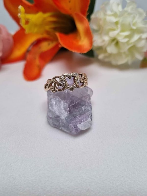 LADIES 9CT YELLOW GOLD DIAMOND RING TW355282