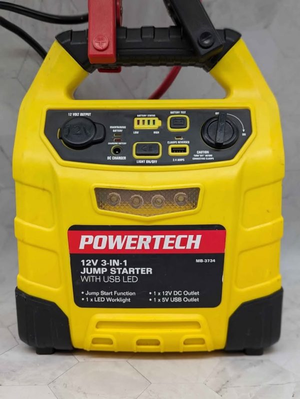 PowerTech 12V 3-in-1 Jump Starter w/ USB LED (MB-3734) - BP362556 - Image 2