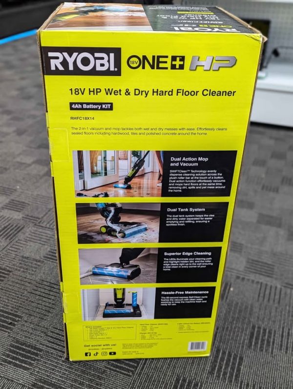 Sealed Ryobi 18V ONE+ HP Wet & Dry Hard Floor Cleaner (RHFC18X14) - BP368477 - Image 4