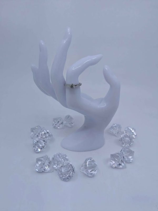 Ladies 18ct White Gold Diamond Solitaire Ring - BL244867 - Image 2