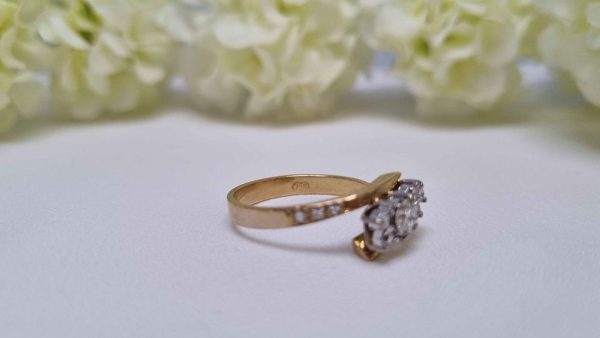18ct Yellow Gold Diamond Bypass Ring TW309774 - Image 22