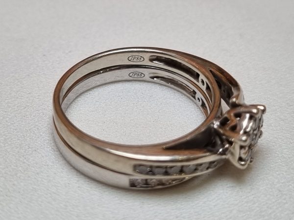 9ct White Gold Diamond Bridal Set TW365692 - Image 4