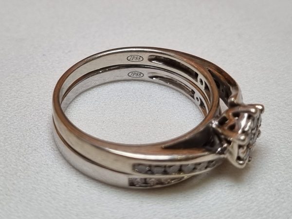 9ct White Gold Diamond Bridal Set TW365692 - Image 9