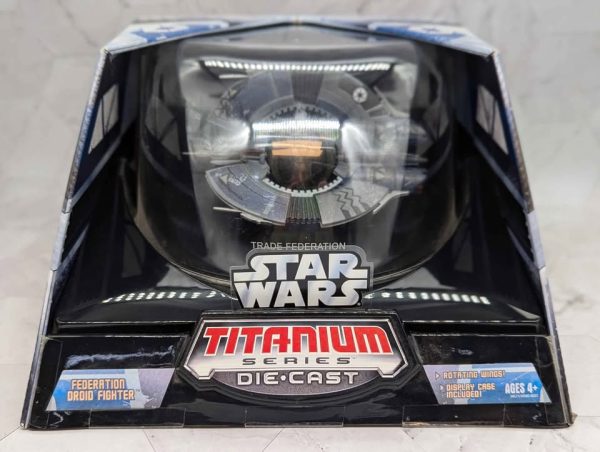 Star Wars Titanium Series Die•Cast Trade Federation Droid Fighter Collectable - BP365084 - Image 2