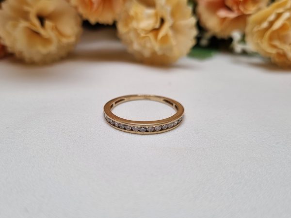 14ct Yellow Gold Diamond Channel Set Ring TW368661 - Image 6