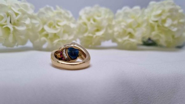 18ct Yellow Gold Sapphire, Ruby, and Diamond Dress Ring TW288431 - Image 26